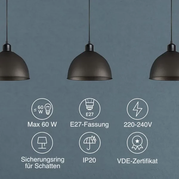 Linkind Lampenaufhänger E27 mit Schraubring | Eigenschaften