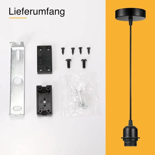 Linkind Lampenaufhängung E27 mit Schraubring | Lieferumfang