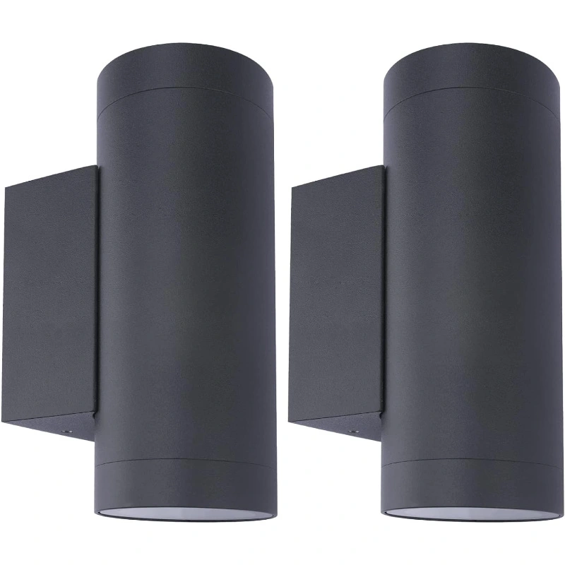 Klighten Wandleuchte im 2er-Set aus Aluminium für Außen/Innen geeignet, IP65-zertifiziert und mit GU10-Fassung